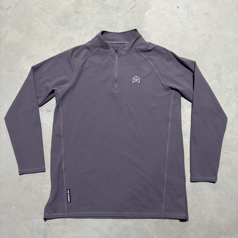 Rawgear 1/4 Zip Performance Pullover Purple Men's SZ Large Stretch Pockets